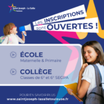 Ouverture des Inscriptions à l'Ecole et Classes de 6°